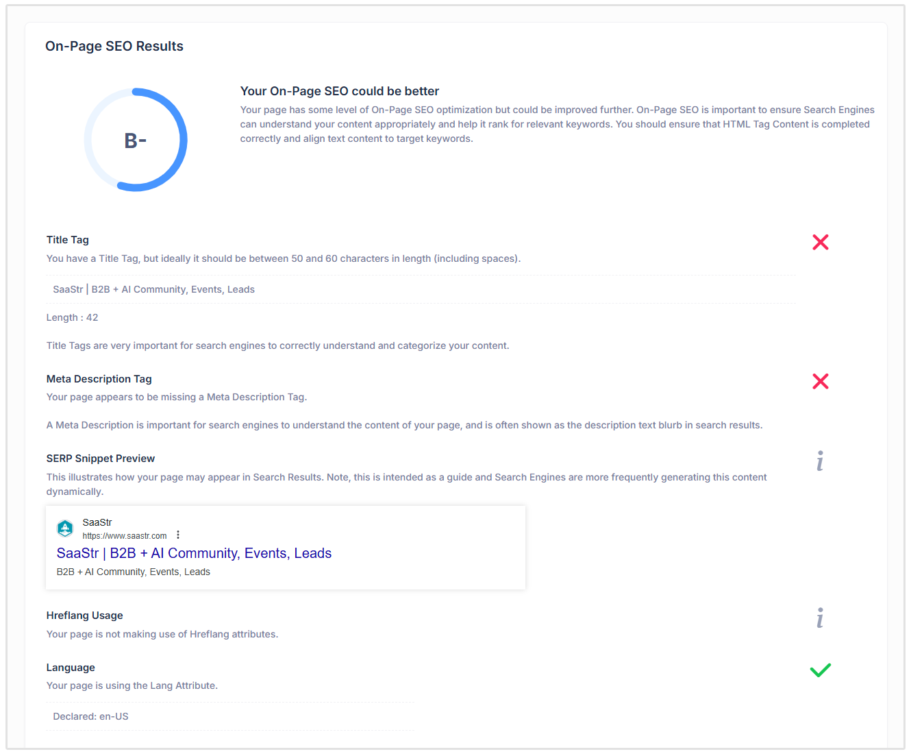 On-Page SEO Resultater
